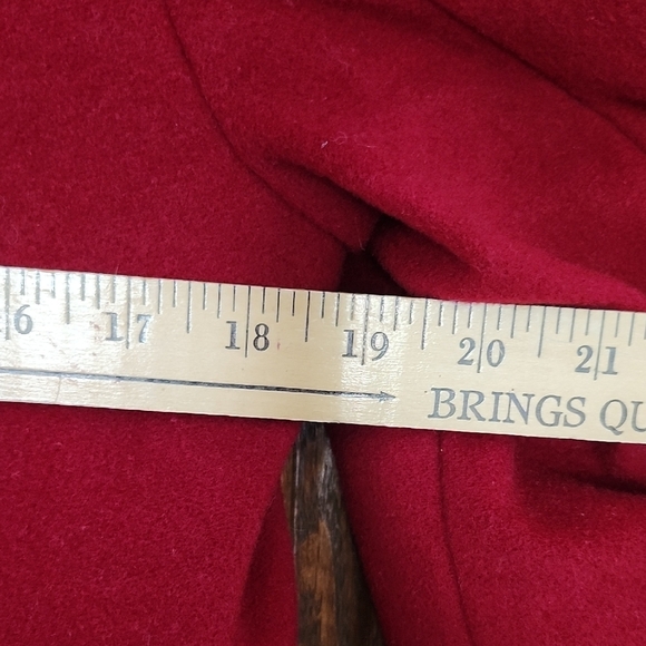 Talbots Mid-length Wool Cashmere Crimson Button Front Lined Women's Coat Size 10 - Picture 7 of 9